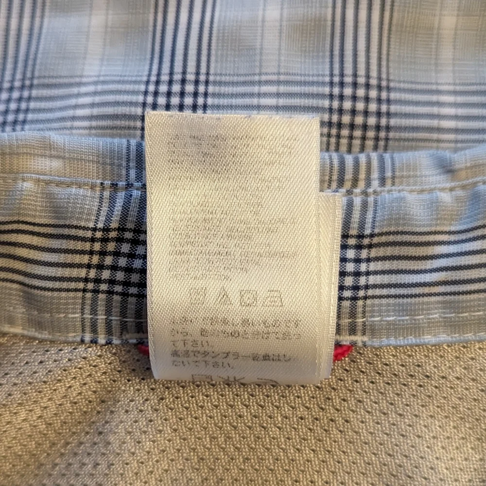North Face | Lightweight Blue Plaid Button Front Shirt Flawed